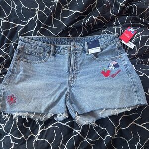 Disney Women's Embroidered Jean Shorts